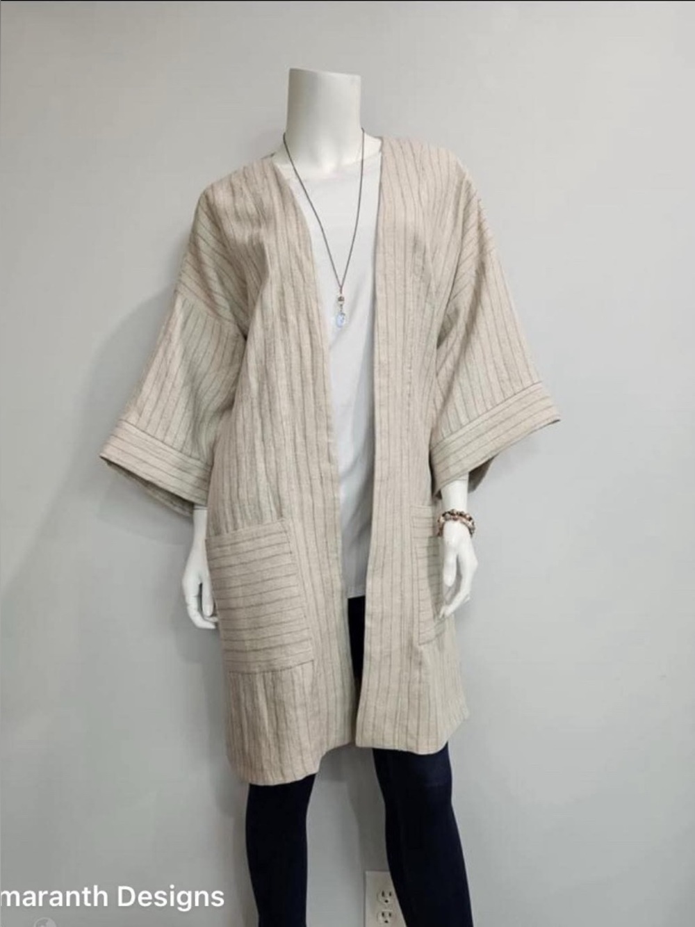 Lovely in linen kimono style cardigan
